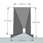 notch at the bottom of a model with the specified dimensions. 