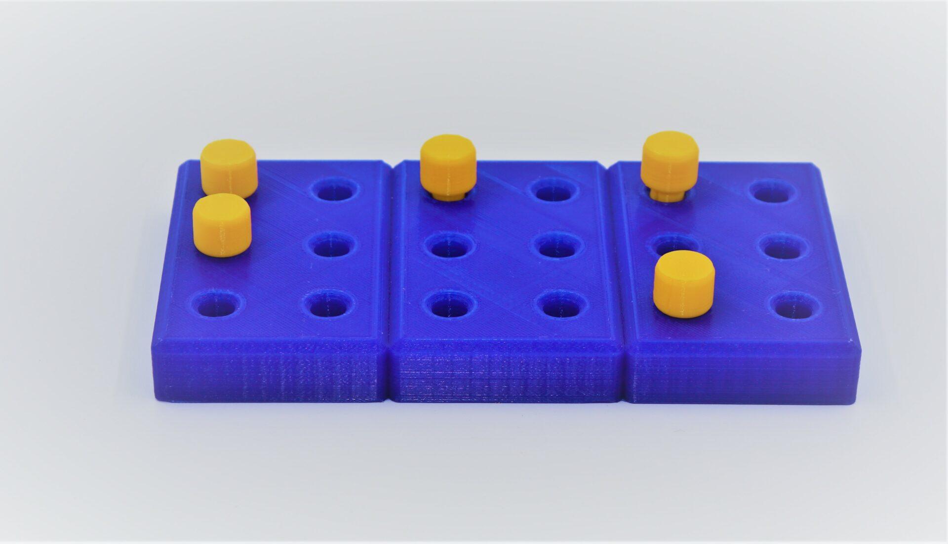 Jumbo Braille cell blocks (1-5) including pins - tactiles.eu