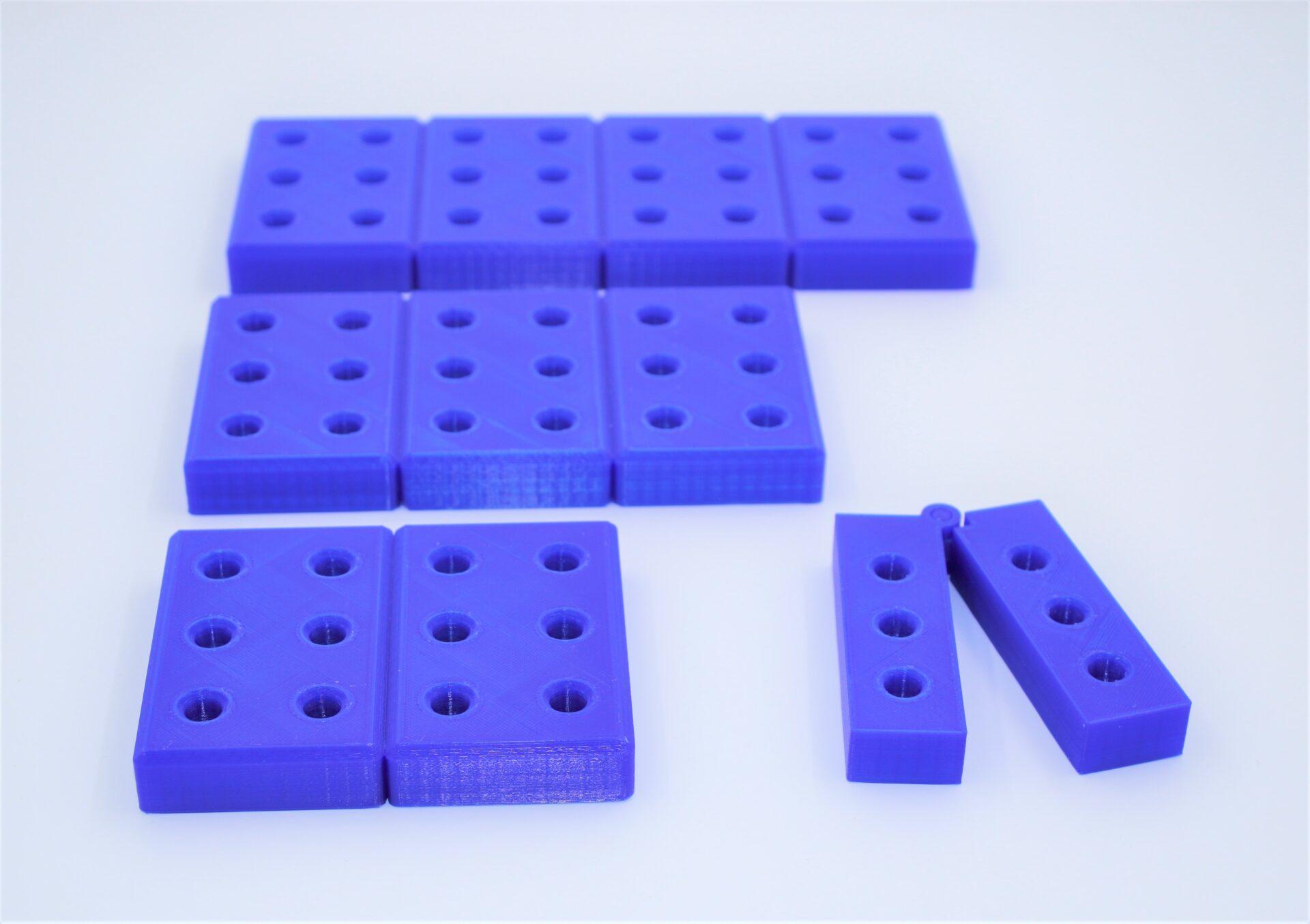 Jumbo Braille cell blocks (1-5) including pins - tactiles.eu