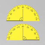 Zwei Winkelmesser zum Zeichnen