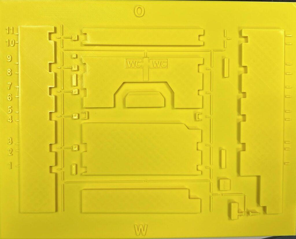 Bild des gedruckten Lageplans des HBF Köln. Picture of the printed model of the Central station Cologne