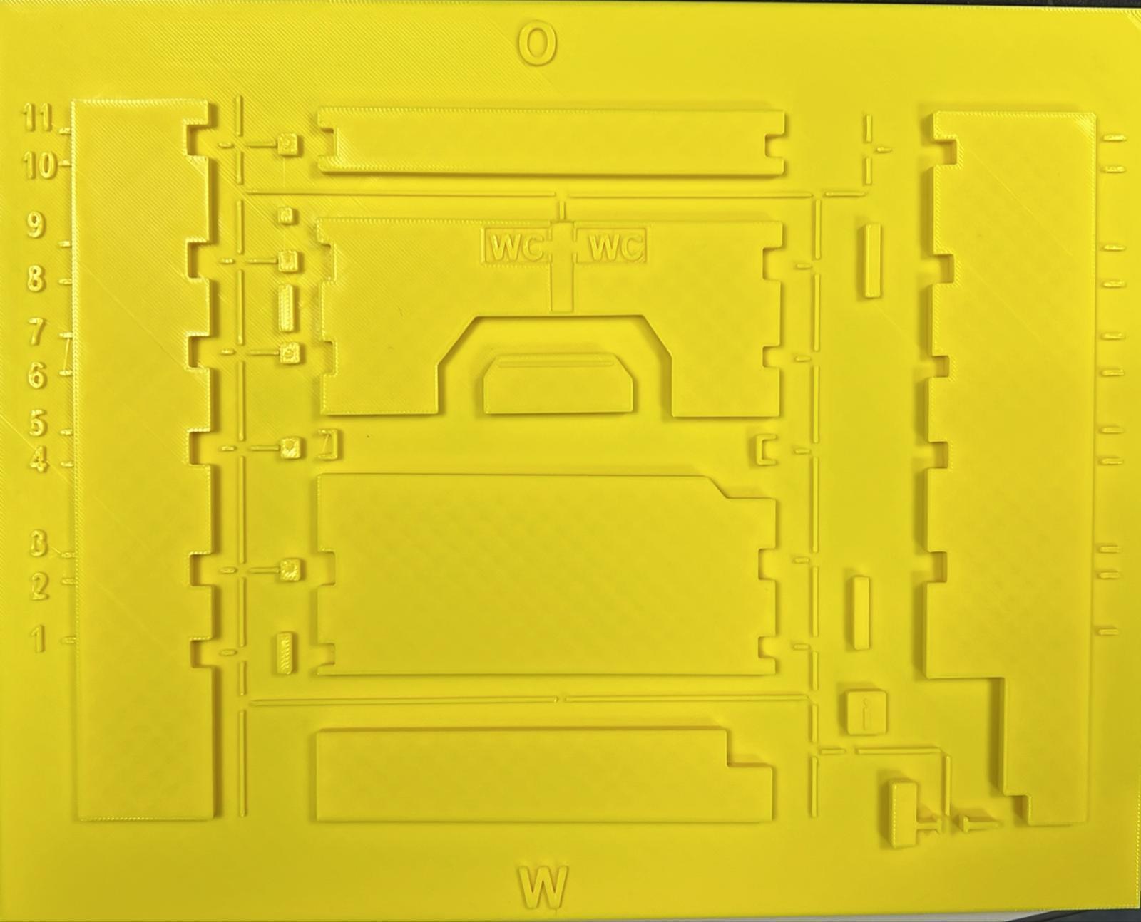 Bild des gedruckten Lageplans des HBF Köln. Picture of the printed model of the Central station Cologne